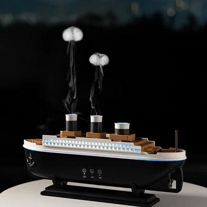 TitanMist™ Steamship Diffuser – LED Cool Mist Humidifier & Aromatherapy