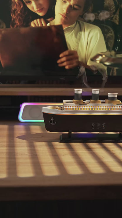 TitanMist™ Steamship Diffuser – LED Cool Mist Humidifier & Aromatherapy
